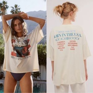 Daydreamer Free People Bruce Springsteen Americana One Size Tee Stone Vintage
